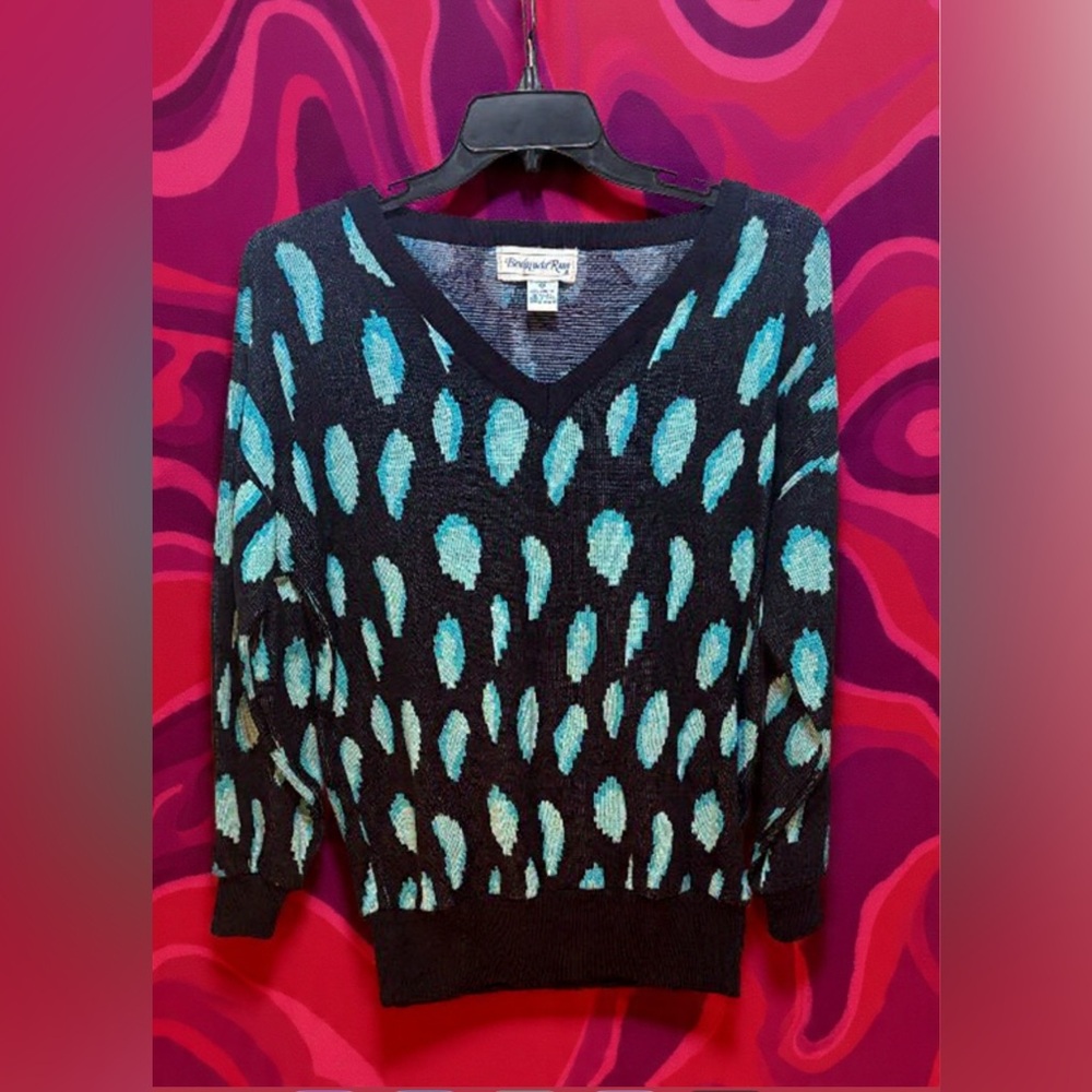 Vintage 1980's "Bermudar Run" Like O-M-G a Totally 80's over Sized Sweater! EUC